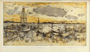 Margret Schmal　　(ドイツ)　Hiddensee-Boote in Neuendorf